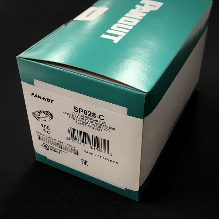 PANDUIT 細径用RJ-45プラグ Cat6 AWG28 SP628-C (100個/箱） | AISAN e